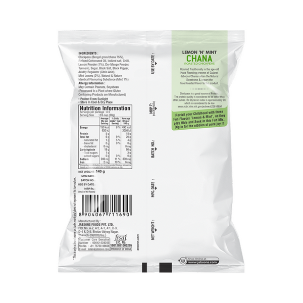 Jabson Lemon & Mint Chana 140g |BB:15/12/2025