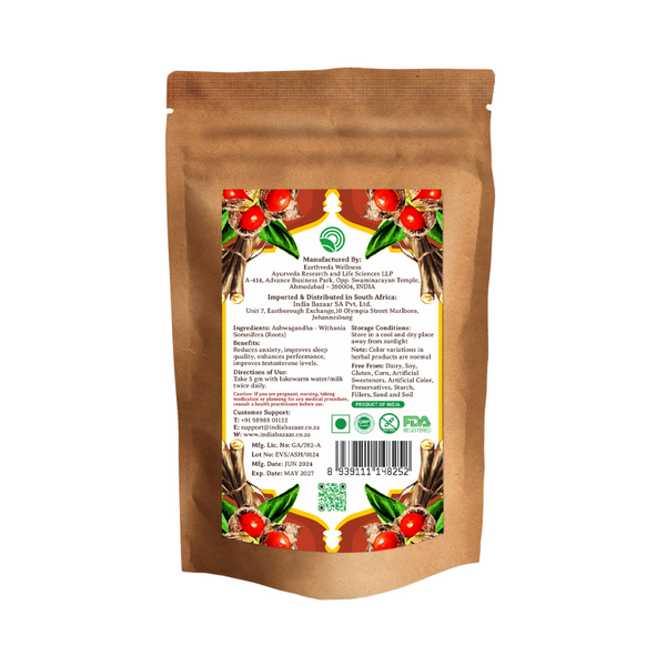 EarthVeda Ashwagandha Powder |BB:MAY.2027