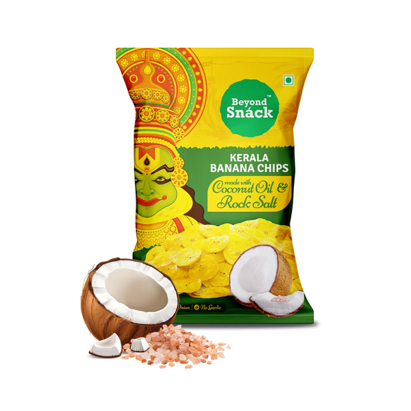 Beyond Snack's Kerala Banana Chips in Coconut Oil and Rock Salt 90g| BB:16/08/2025