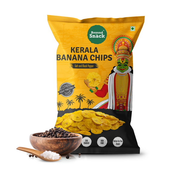 Beyond Snack's Kerala Banana chips Salt & Black Pepper 125g| BB:16/08/2025