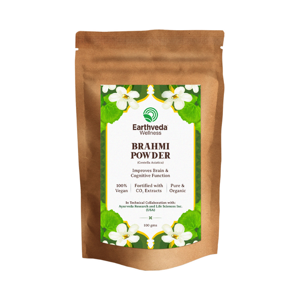 EarthVeda Brahmi (Centella) Powder|BB:MAY.2027