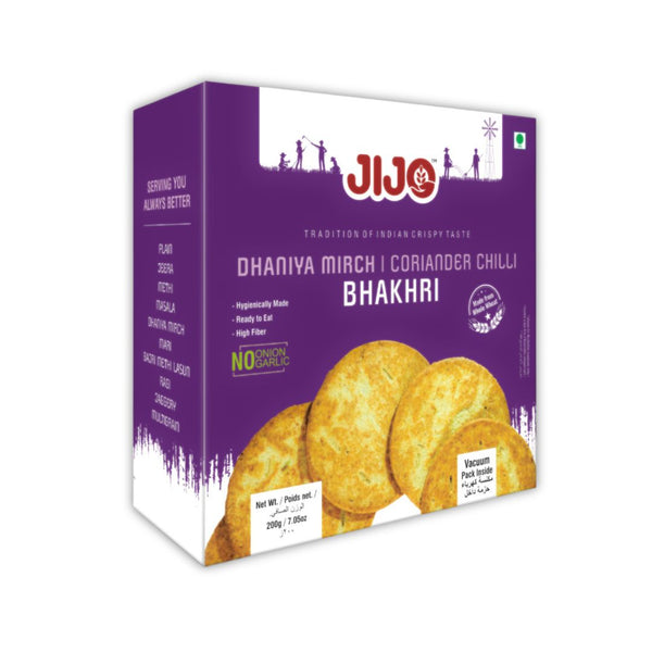 Jijo Dhaniya Mirch Bhakhri 200Gm |BB: NOV2024