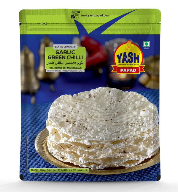 Yash Garlic Green Chilli Papad